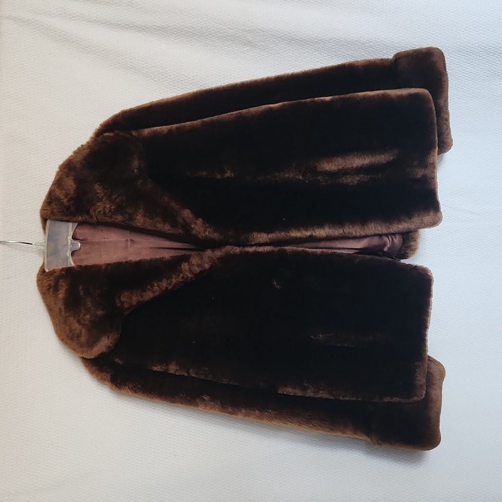 Brown Vintage Faux Fur Jacket